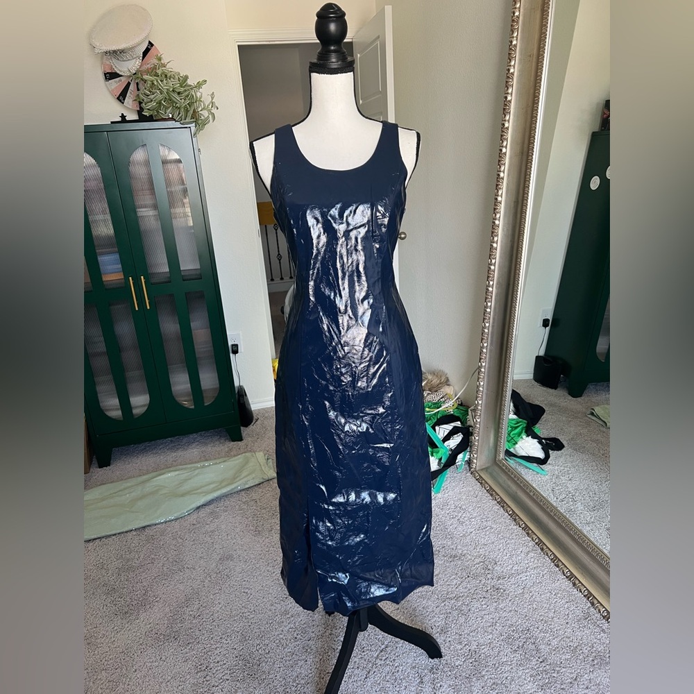 Faux Leather Dress